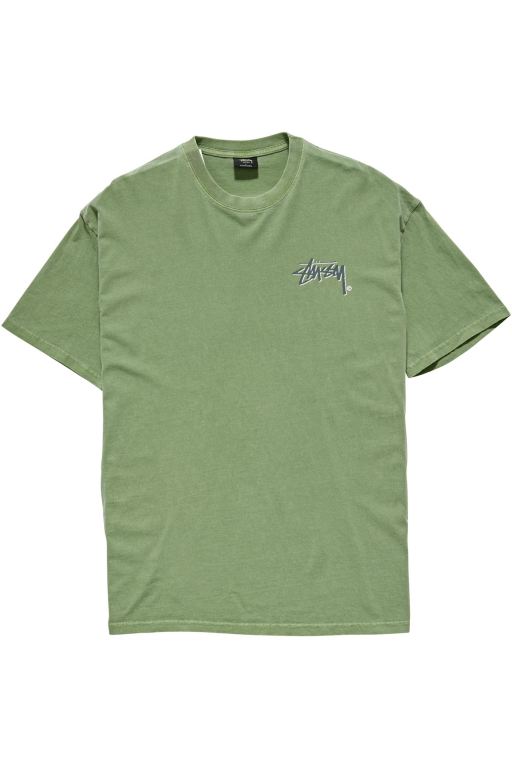 Stussy Mens Shadow Stock SS T Shirt Green - WFOXT0982